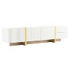 YOOCOZZ TV Stand for TVs Up to 80'' with Storage Cabinets and Golden Wood Grain Legs - 3 of 4