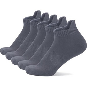 SERISIMPLE Men Thin Viscose Bamboo No Show Low Cut Odor Resistant Breathable Low Cut Socks Navy Blue Large 5 Pairs - 1 of 4