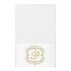 Linum Home Textiles 100% Turkish Cotton MONICA Gold Thread 3PC Embellished Towel Set - 3 of 4