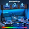 Huxxion 67" L Shaped Gaming Desk, Reversible Computer Desk with Power Outlet Monitor Stands & Pegboard - 3 of 4