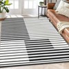 Washable Runner Hallway Modern Stripe Non-Slip Indoor Rugs, Kitchen Runner Non Skid Throw Low-Pile Carpet for Bathroom Kitchen Laundry Room - 3 of 4