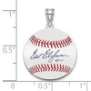 Black Bow Jewelry Sterling Silver Bert Blyleven Signature SM Enamel Baseball Pendant - 4 of 4