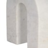 Sagebrook Home 6" Marble Horseshoe Decor - Contemporary White Arched Decorative Horseshoe Sculpture for Home or Office Table Top Accent Decoration - 4 of 4