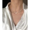 14K Gold/Silver Plated Necklace, Dainty CZ Cross Pendant with Herringbone & Figaro Chains, Sparkling Multi-Layer Jewelry Gift for Her - 3 of 4