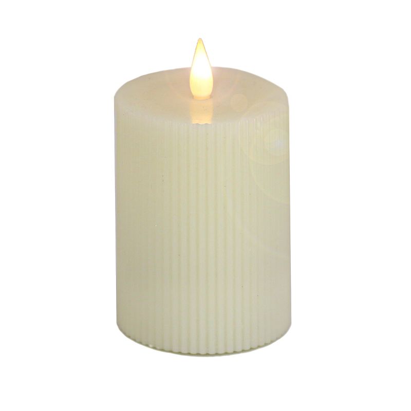 8" HGTV LED Real Motion Flameless Ivory Candle Warm White Lights - National Tree Company, 1 of 5