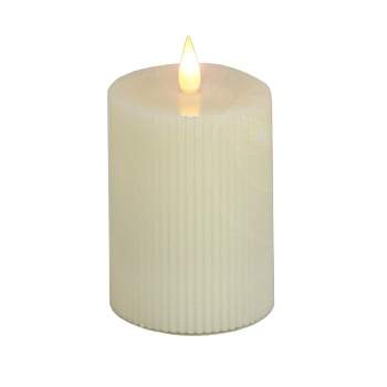 8" HGTV LED Real Motion Flameless Ivory Candle Warm White Lights - National Tree Company