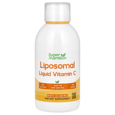 Super Nutrition Liposomal Liquid Vitamin C, Unflavored, 1,000 mg, 8.45 fl oz (250 ml)