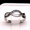 Infinity Black Ring Womens Sterling Silver Cubic Zirconia Ginger Lyne Collection - 3 of 4