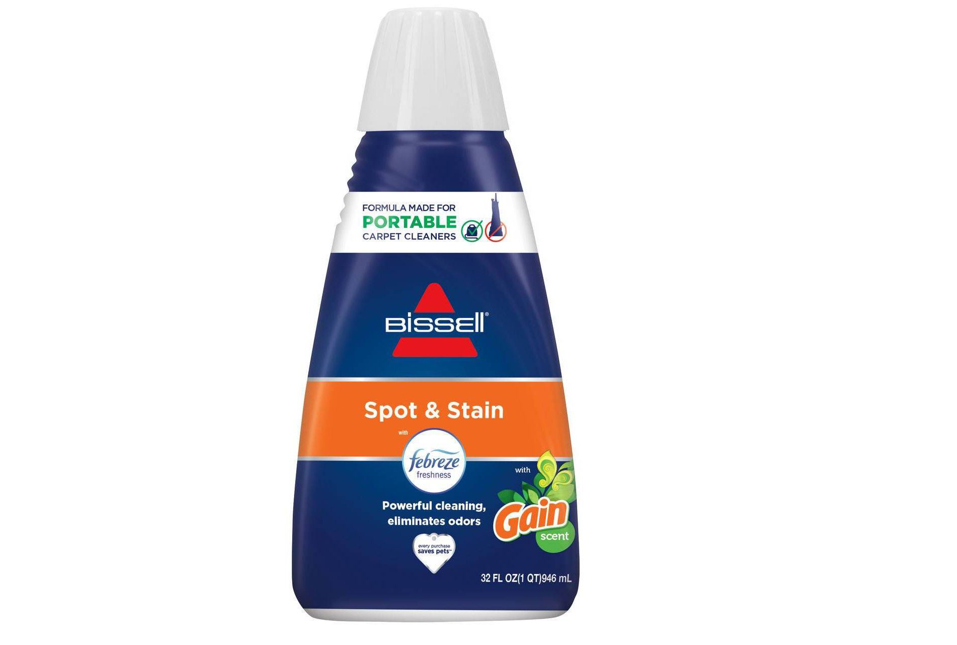 BISSELL 32oz Spot & Stain with Febreze Original Gain Scent Formula - 3968: Liquid Cleaner for Upholstery, Carpet, Pet Beds
