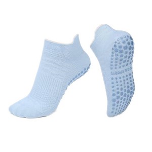 Anna-Kaci 3-Piece Women's Low-Cut Grip Socks Set with Breathable Knit Texture and Soft Stretch Non-Slip Design - 1 of 4