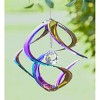 Wind & Weather Hanging Iridescent Metal Spiral Wind Spinner with Clear Crystal Center - 2 of 2