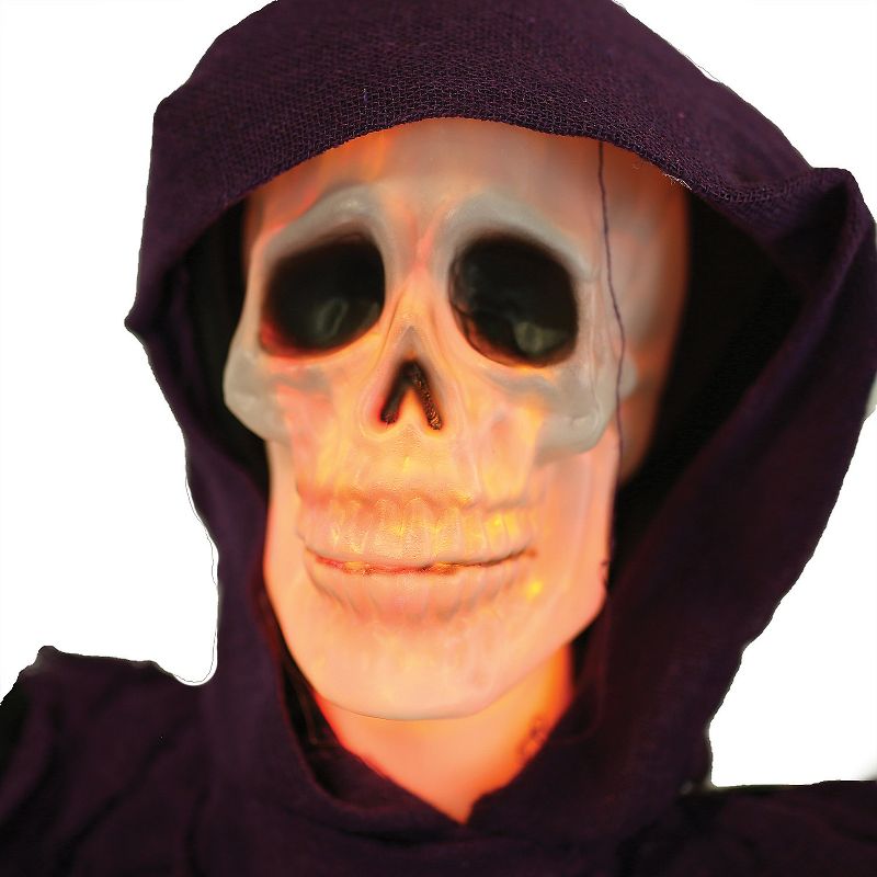 Halloween Express  5 ft Fire & Ice Skull Reaper Decoration, 3 of 4