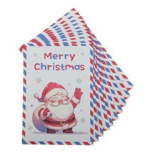 Unique Bargains Christmas Greeting Card Multicolor 4.5 "x3.1 " 10Pcs - 1 of 4