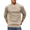 COOFANDY Men's Knit Henley Sweater Long Sleeve Button Down Fall Sweaters and Pullovers - 2 of 4