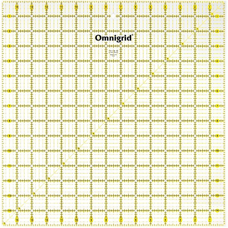 Omnigrid 15&#34; x 15&#34; Square Quilting and Sewing Ruler, 1 of 3
