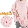 Catalonia Women’s Hoodie Sweatshirt Dress, Casual ¾ Sleeves Pullover Sweater with Kangaroo Pocket, Womens Summer Tops, One Size - 3 of 4