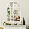 Dovelina Arched Wood Frame Window Pattern Decorative Wall Mirror - 2 of 4