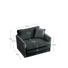 41.4" Deep Seat Chenille Armchair, Oversized Upholstered Reading Chair with Cushion for Living Room Bedroom-3irtyhousy - 4 of 4