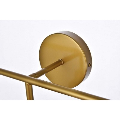 Hanson 3-Light Dimmable Brass Bath Sconce with Opal White Frosted Shade
