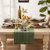 Design Imports  Variegated Fringe Table Runner, Artichoke Green, 13X108" - 2 of 4