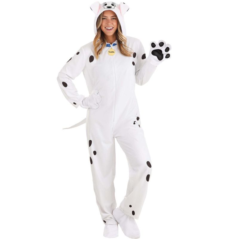 HalloweenCostumes.com 101 Dalmatians Perdita Womens Jumpsuit Costume., 1 of 15