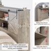 AMERLIFE Farmhouse Bed Frame, Storage Headboard, Charging Ports, No Box Spring - 4 of 4