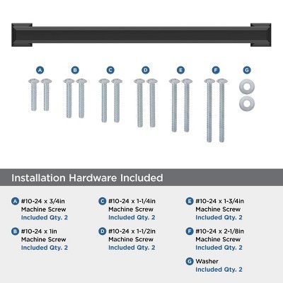Matte Black 13-Inch Modern Appliance Pull with Mounting Hardware