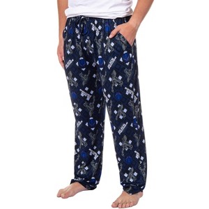 Marvel Comics Mens' Black Panther Tossed Print Sleep Pajama Pants Black - 1 of 4