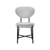 Meridian Furniture,Allure Grey Boucle Fabric Dining Chair, Set of 2 - 3 of 4