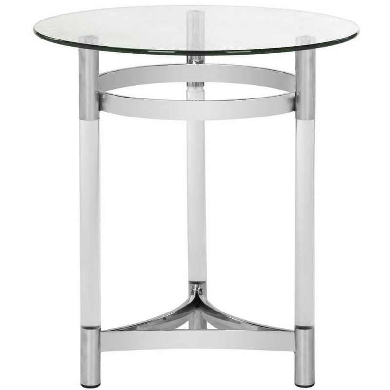 Letty Round Acrylic End Table - Silver - Safavieh., 4 of 7