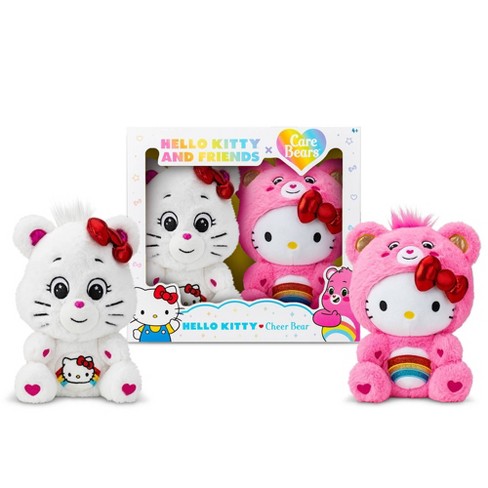 Care Bears Hello Kitty And Cheer Bear Plush 2pk : Target