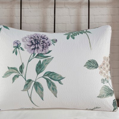 Blush Floral Microfiber 7-Piece Full Bedspread Set