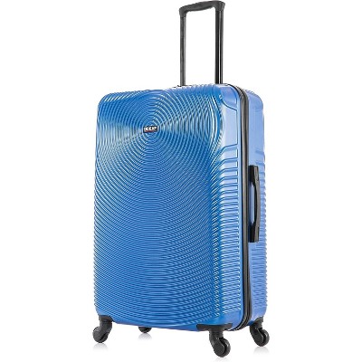 28-Inch Large Checked Hardside Luggage, Spinner Wheels, Durable Lightweight Suitcase with Handle & Trolley