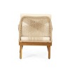 4pc Annisa Outdoor Acacia Wood Set with Cushion: Weather-Resistant, UV Protection - Christopher Knight Home - 2 of 4