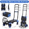 2 in 1 Folding Hand Truck Dolly, Convertible Hand Truck with Foldable Basket, Portable Dolly Cart - image 3 of 4