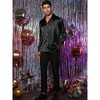 Lars Amadeus Men's Long Sleeves Button Down Prom Party Satin Dress Shirts - image 2 of 4