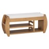 NicBex Modern 42" Storage Bench with Curved Side Panels and Open Shelves for Entryway and Living Room - 4 of 4