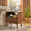 GDFStudio Bernal Mid-Century Modern 25.4" Wood Rectangle Nightstand with USB Ports - 2 of 4