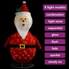 Aghana Digitals 23.6in LED Santa Claus Figure - Red Fabric Steel, 8 Lighting Modes, USB Powered, - 4 of 4