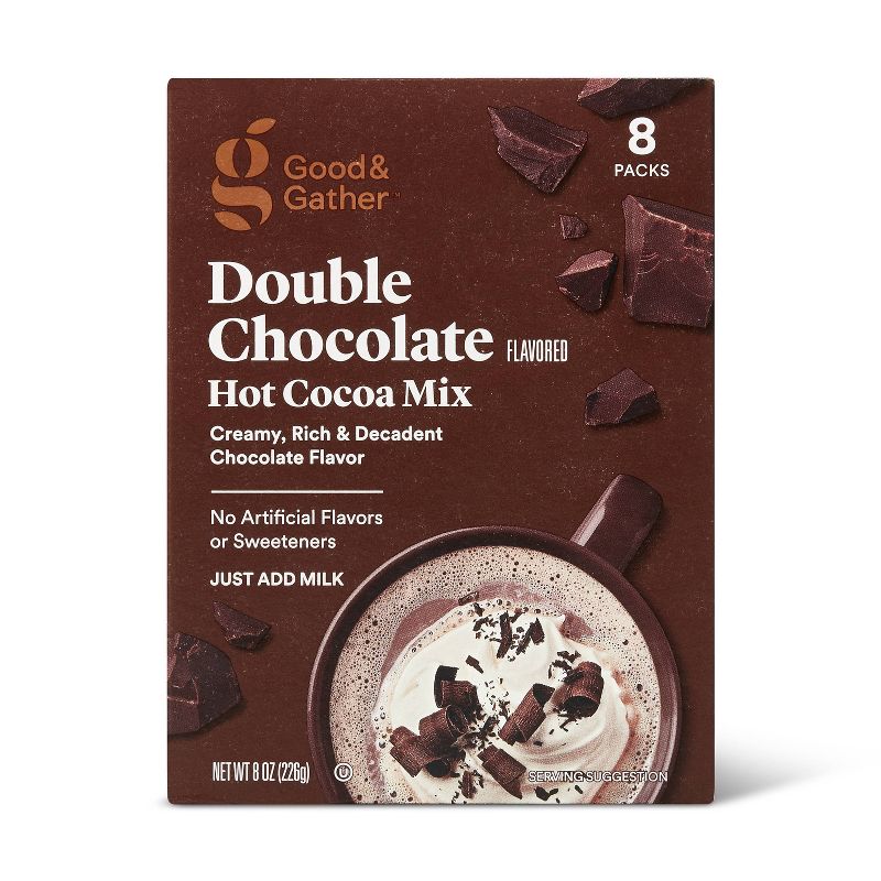 Double Chocolate Flavored Hot Cocoa Mix - 8oz - Good &#38; Gather&#8482;, 1 of 10
