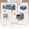 XIZZI Modular Outdoor Swivel Sectional Sofa Set, UV-Resistant Modular Lounge Set w/ Swivel Chairs, Side Table & Optional 3-Seat Sofa, Ottoman, Firepit - 2 of 4