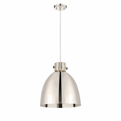 Newton Bell - 1 Light Cord Hung Pendant In Industrial Style-15.38 Inches Tall and 14 Inches Wide