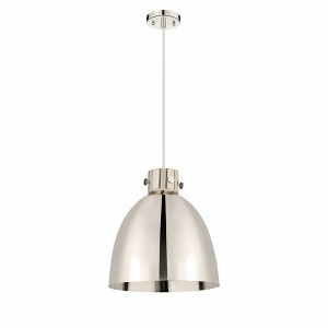 Newton Bell - 1 Light Cord Hung Pendant In Industrial Style-15.38 Inches Tall and 14 Inches Wide - 1 of 1