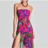 Mocamel Women Tube Top Dress Slim Strapless Backless Mesh  Party Club Night Dress - 4 of 4