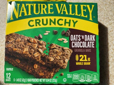 Nature Valley Crunchy Granola Bars, Oats 'n Dark Chocolate, 5 ct, 10 bars -  210 g