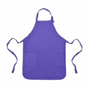 Dalix Waist Aprons Commercial Restaurant Home Bib Spun Poly Cotton Kitchen (3 Pockets) - 1 of 4