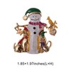 Unique Bargains Christmas Brooches YNCP1558 Snowman Alloy Dripping Wax White 1.85"x1.97" 1 Pc - 3 of 4
