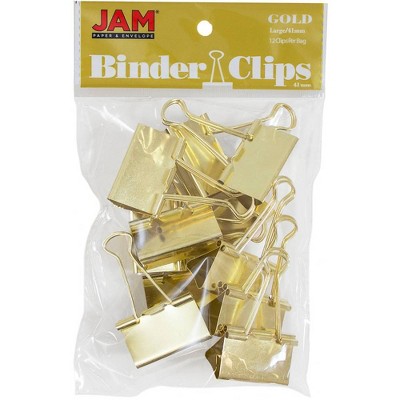 large gold binder clips