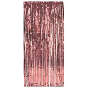 Beistle 1-Ply Gleam 'N Curtain, 8' x 3', (1/Pkg) Pink - 1 of 4
