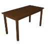 HomeRoots 60" Raw Umber Solid Wood Dining Table - 4 of 4